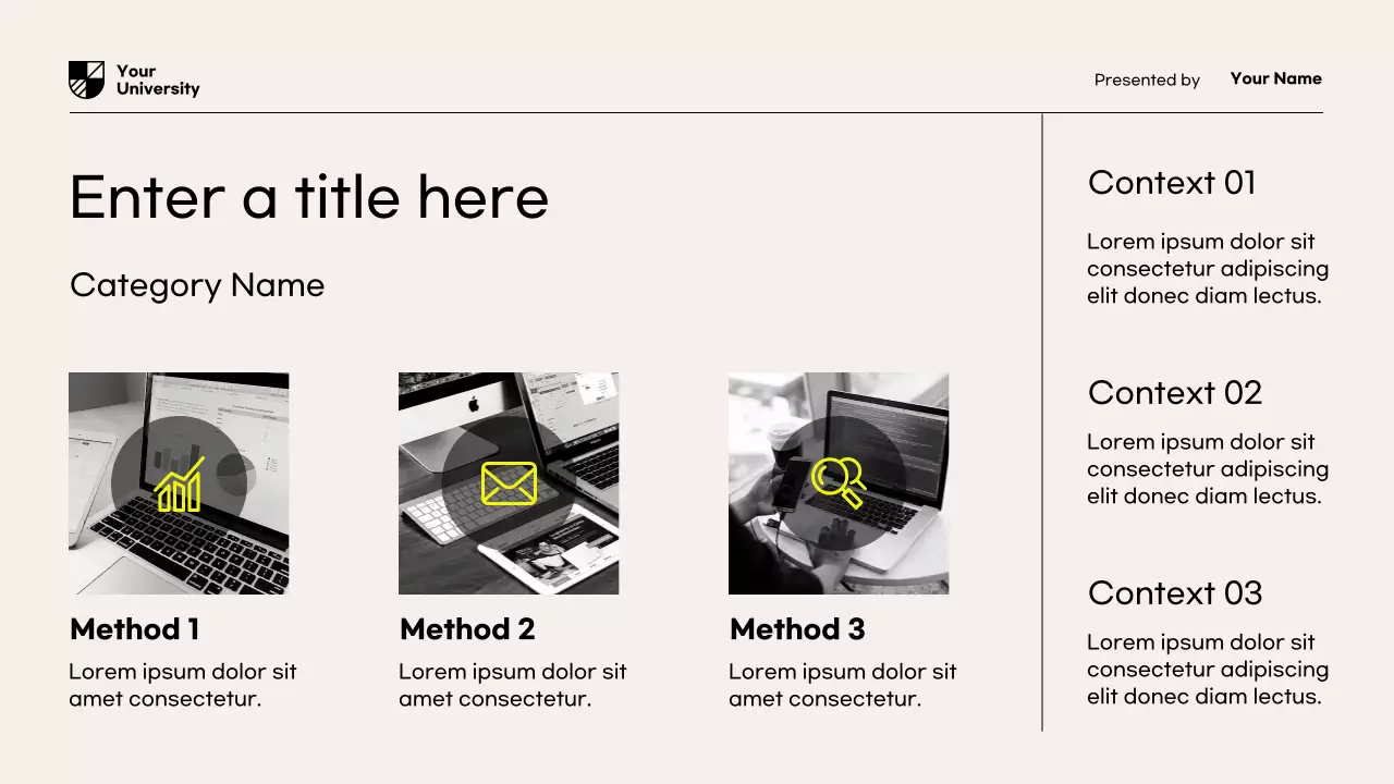 Yellow Modern Research Document Presentation