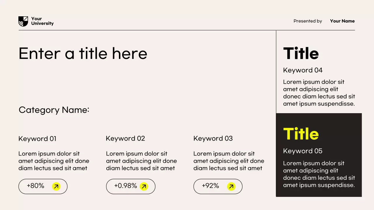 Yellow Modern Research Document Presentation