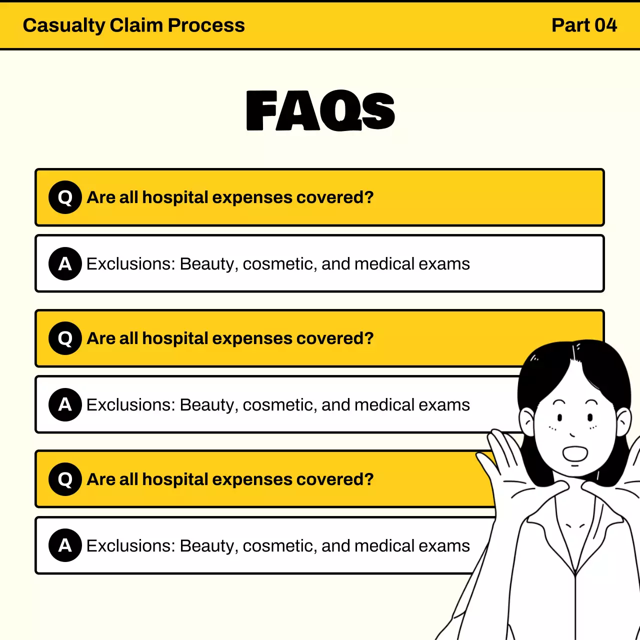 guia de seguro de quadrinhos amarelos