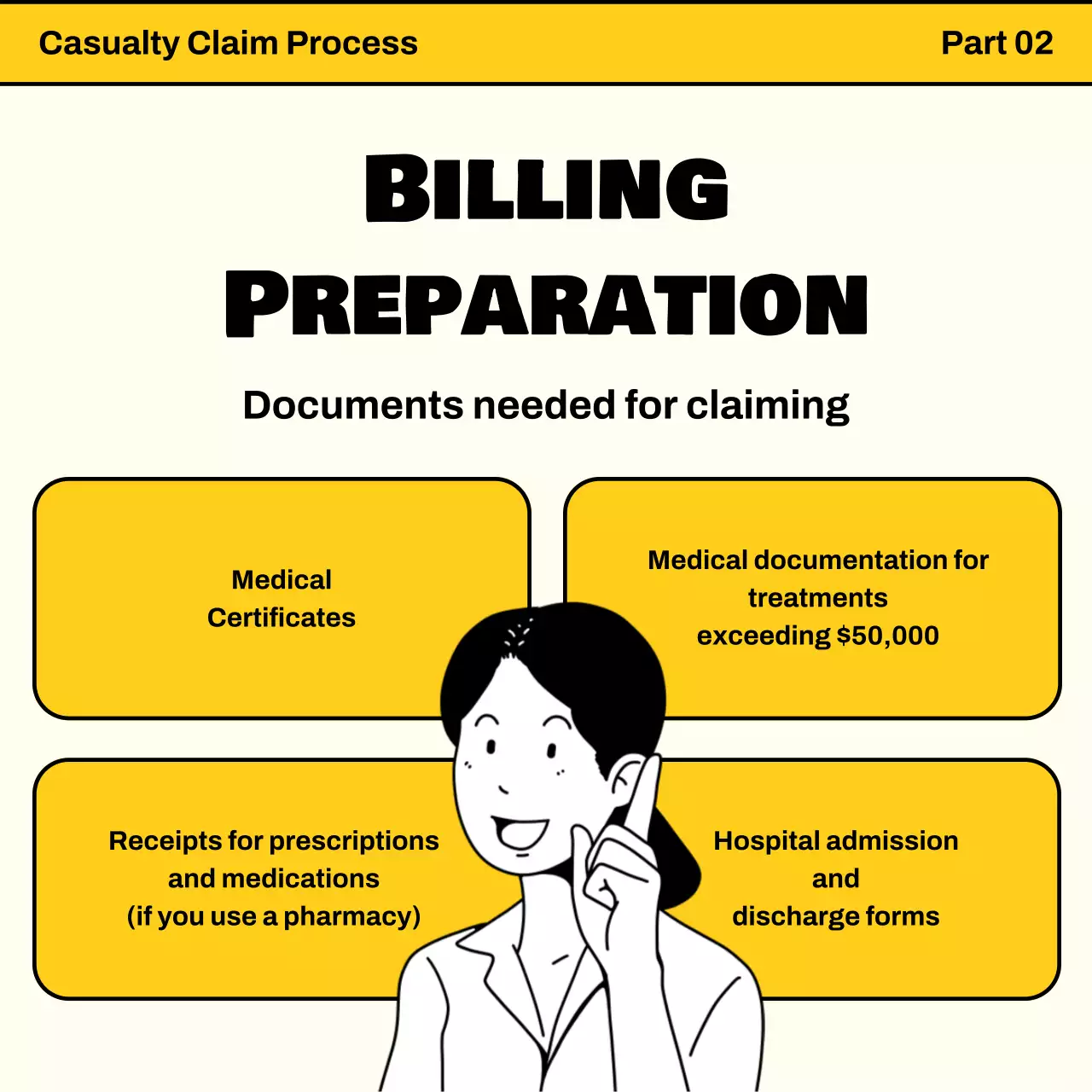 guia de seguro de quadrinhos amarelos