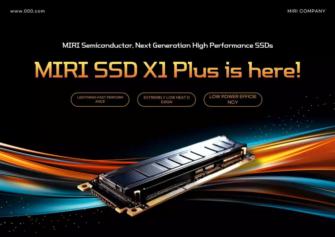 Black stylish storage device advertisement