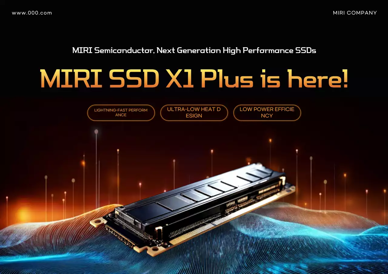 Quảng cáo SSD hiện đại màu đen