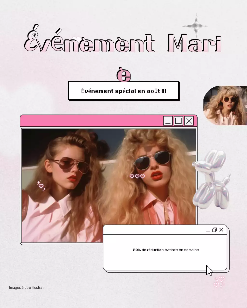 Promotion du salon de coiffure Pink Kitsch