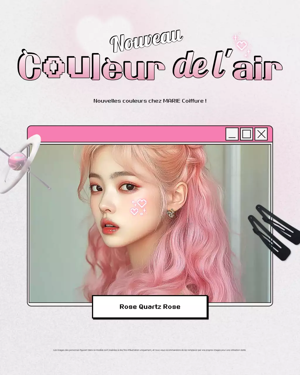 Promotion du salon de coiffure Pink Kitsch