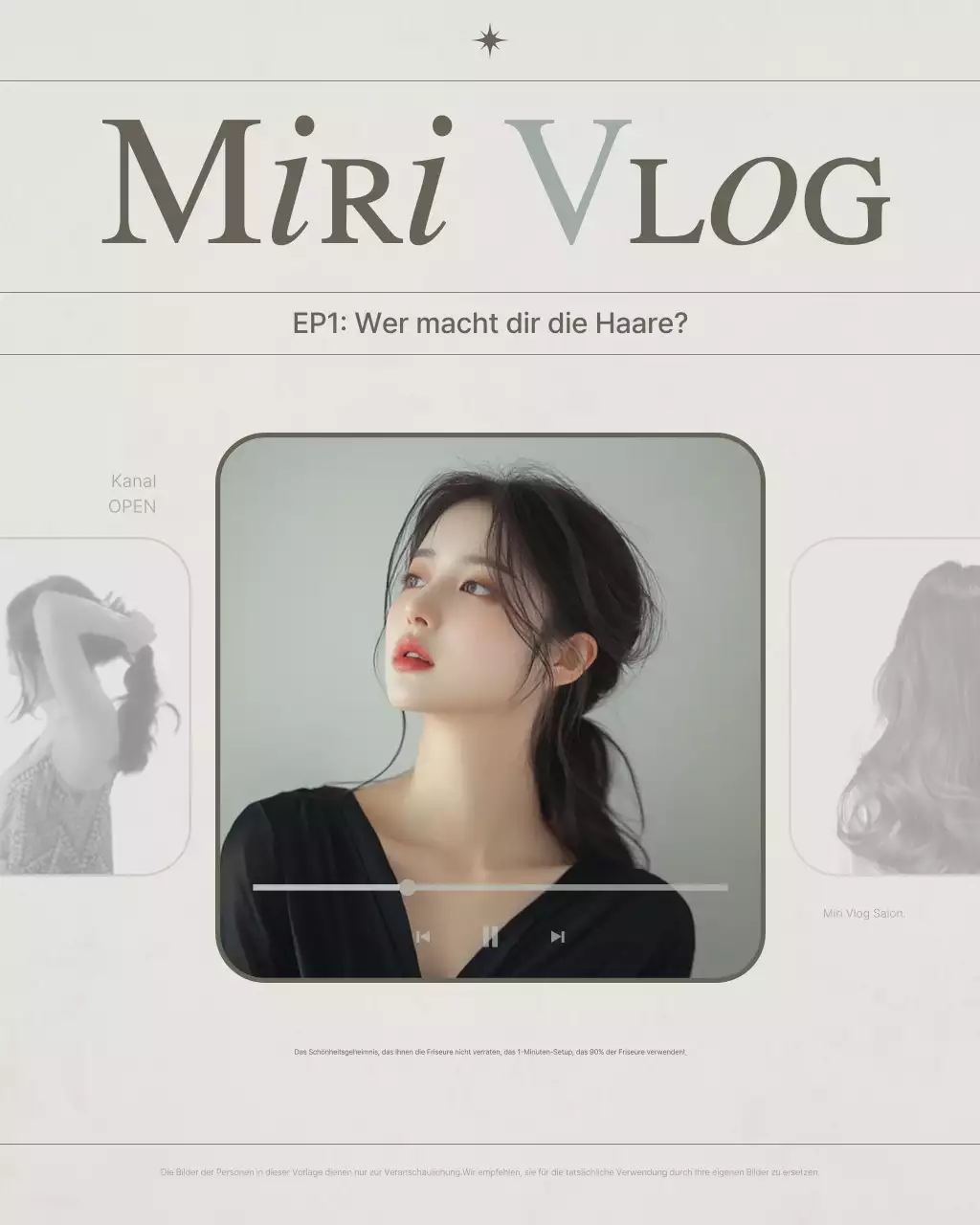 Beige Modern Beauty Blog-Werbung