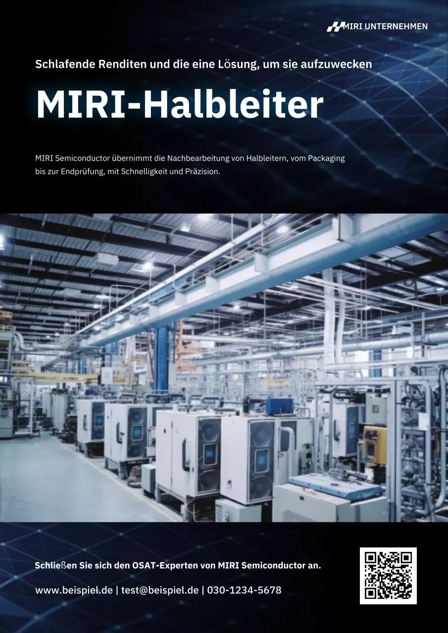 Blaue moderne Halbleiterwerbung