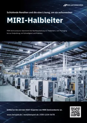 Blaue moderne Halbleiterwerbung