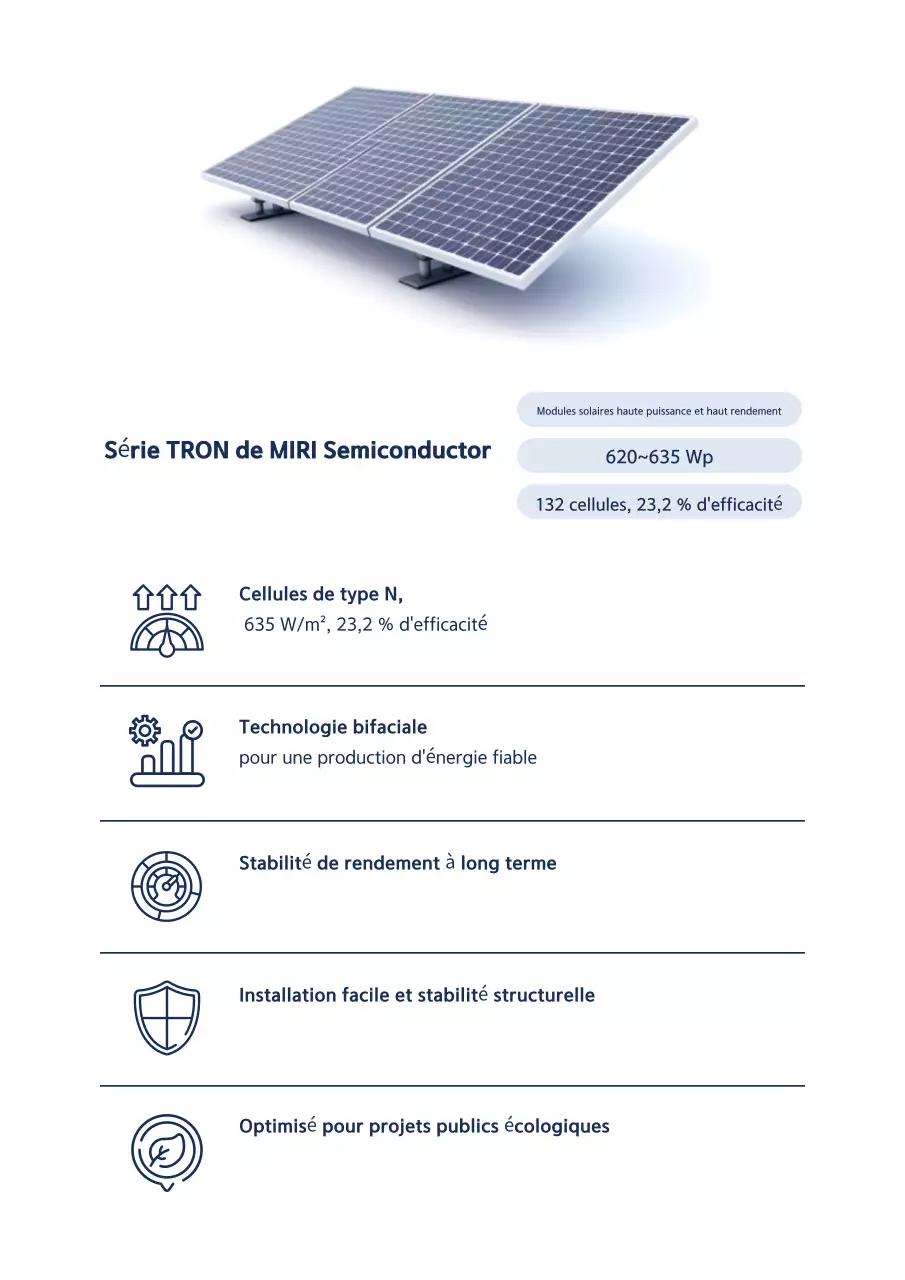 Promotion sur les modules solaires modernes bleus