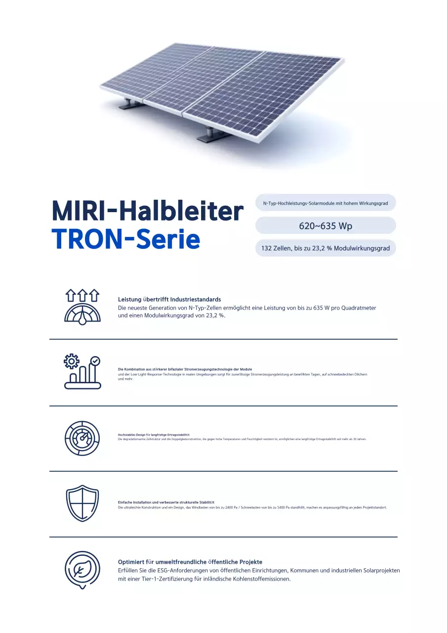 Blaues modernes Solarmodul-Angebot