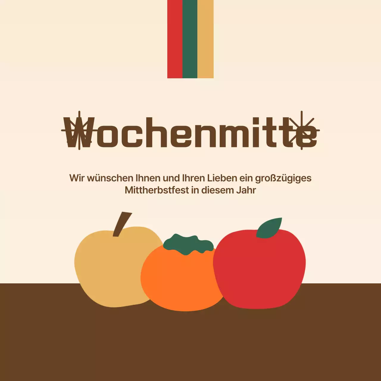 Traditionelle Chuseok-Grüße mit Obst