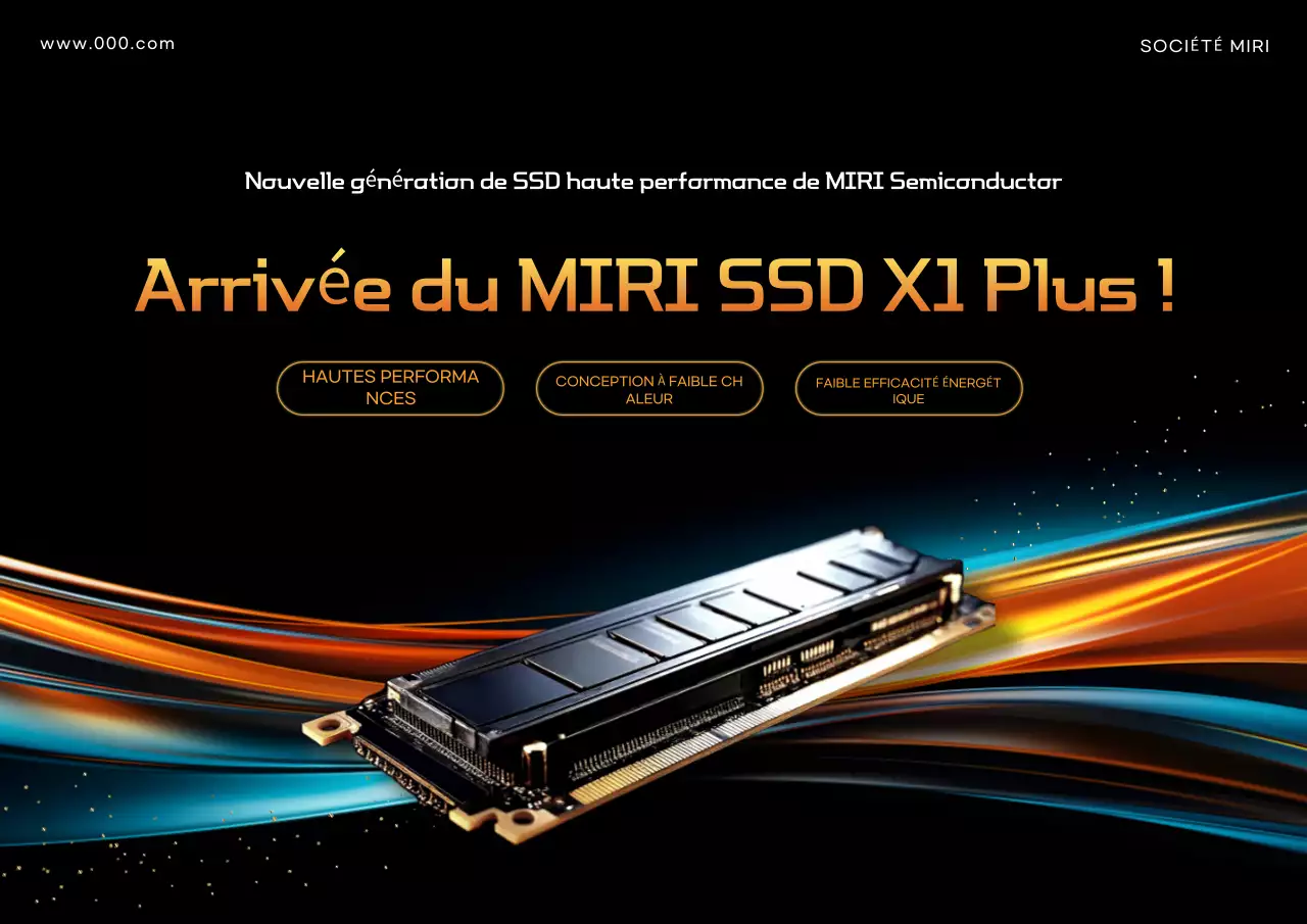 Publicité pour un appareil de stockage noir et élégant