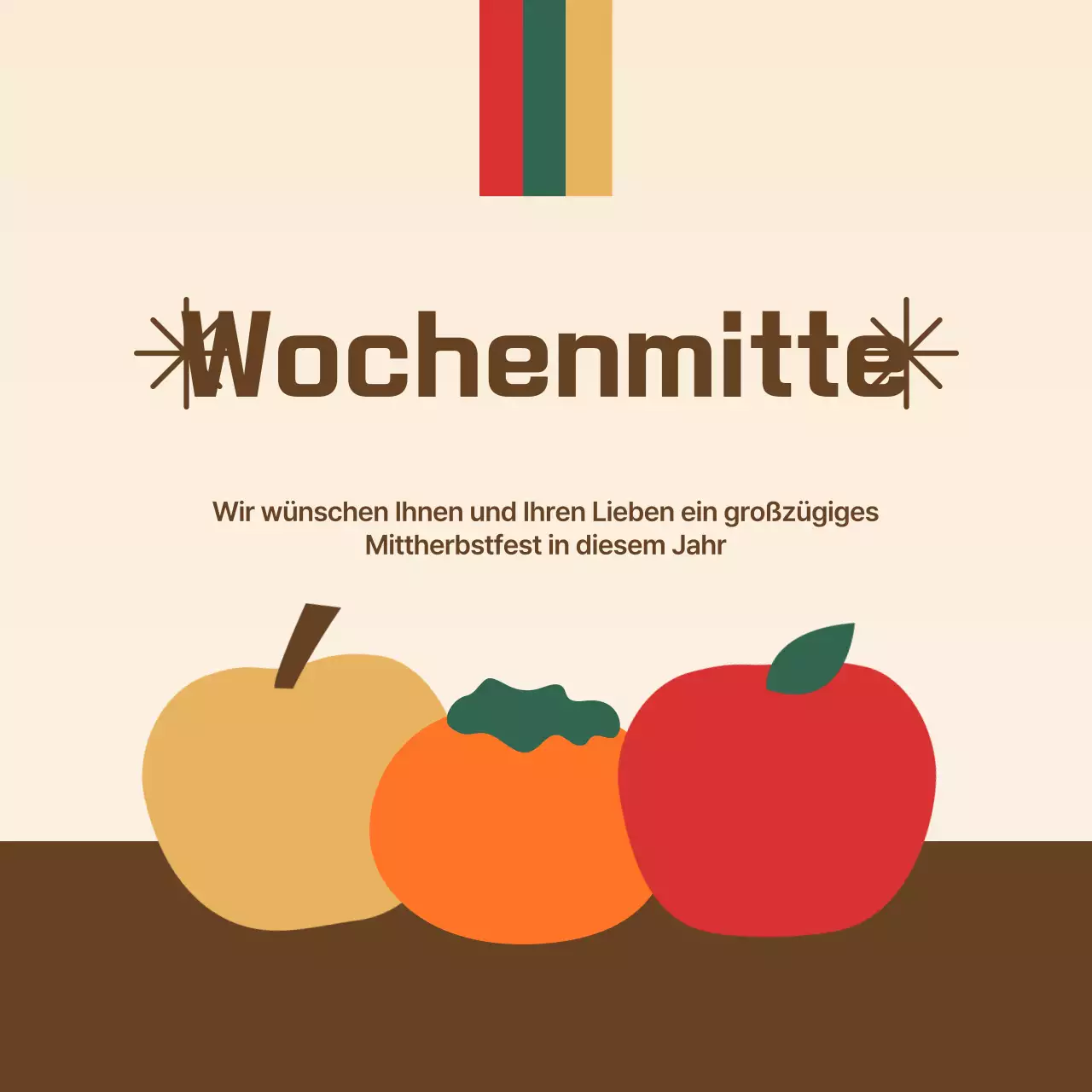 Traditionelle Chuseok-Grüße mit Obst
