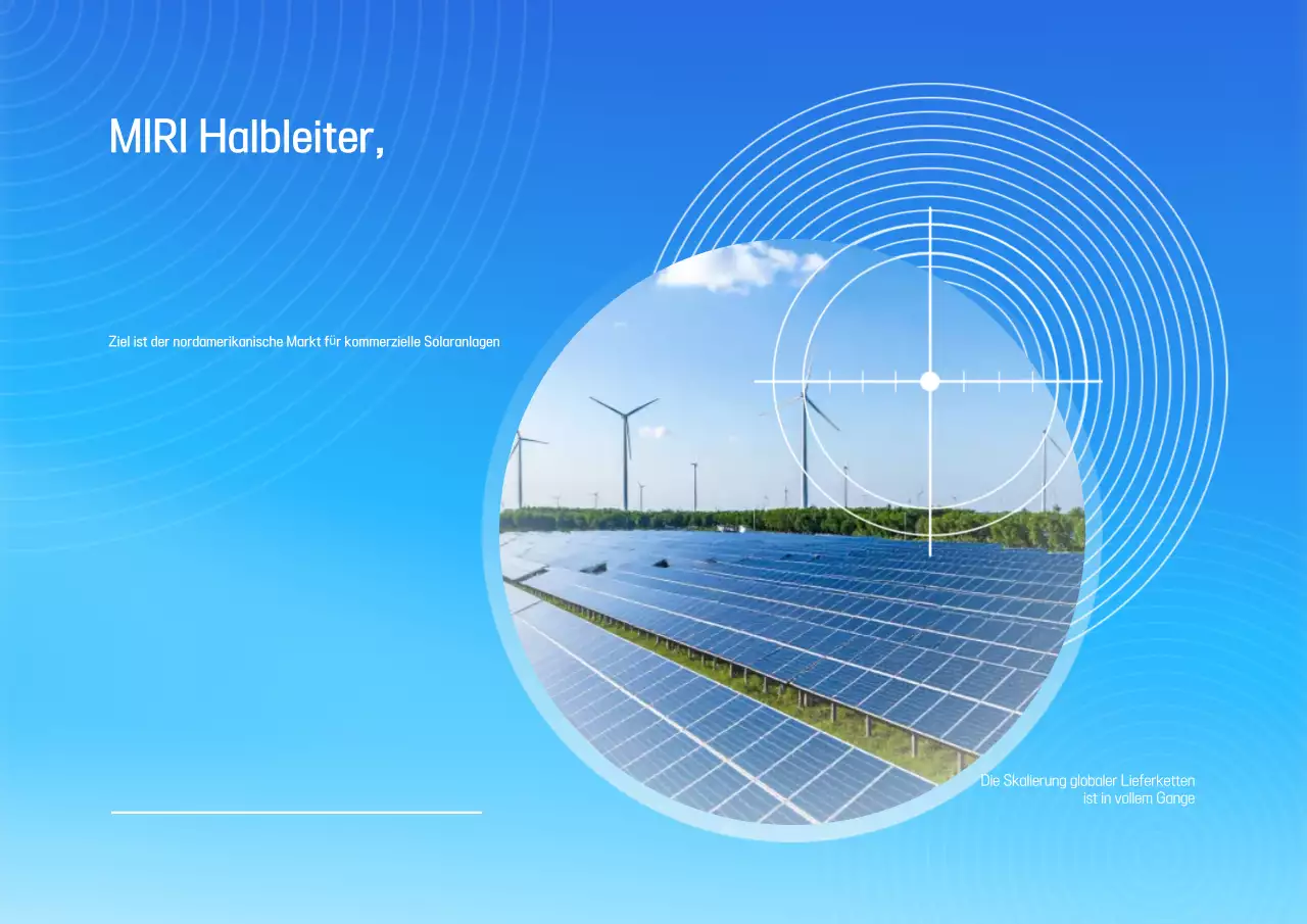 Himmelblaue moderne Werbung für erneuerbare Energien