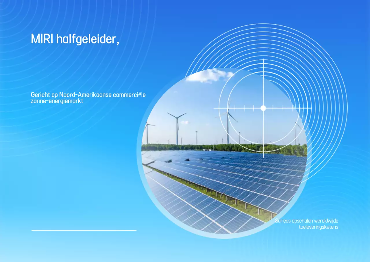 Hemelsblauwe moderne advertentie voor hernieuwbare energie