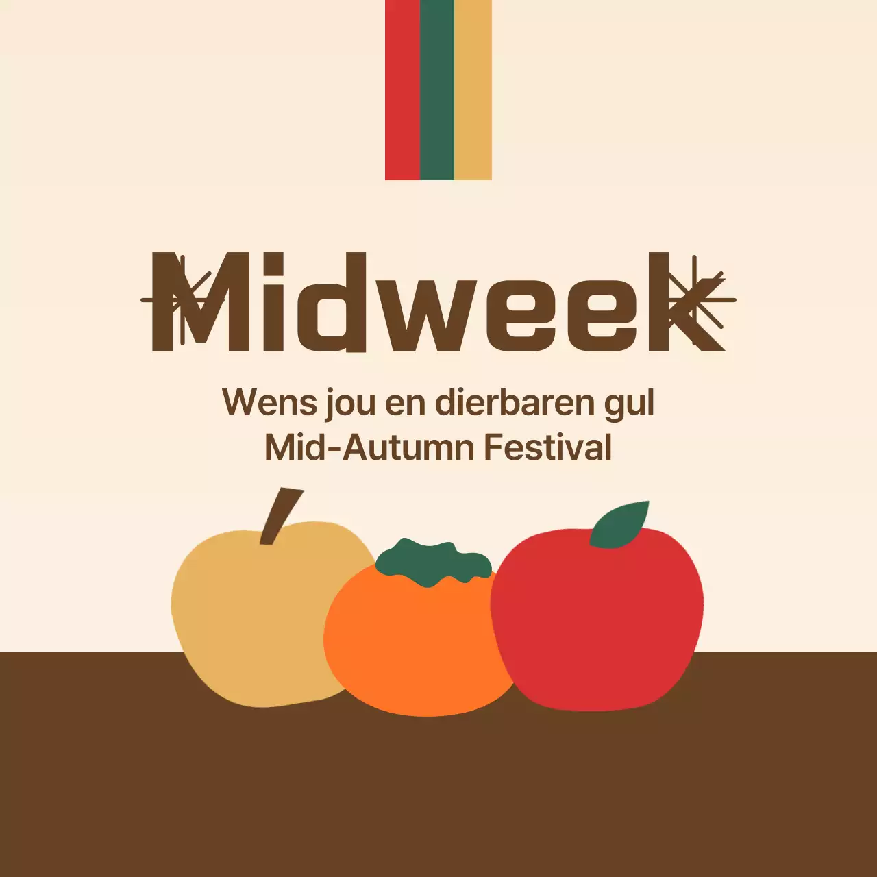 Traditionele Chuseok-begroetingen met fruit