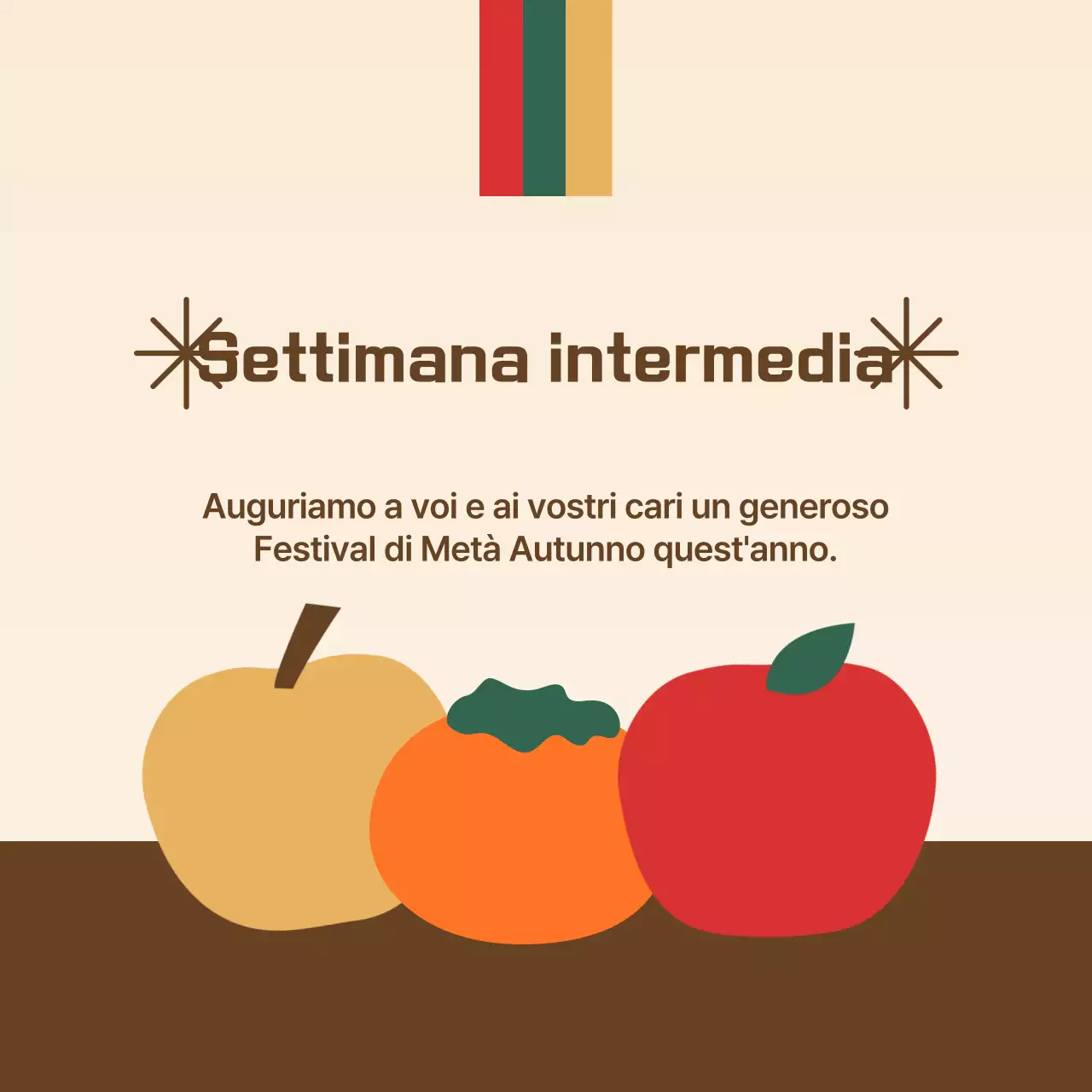 Saluti tradizionali Chuseok con frutta