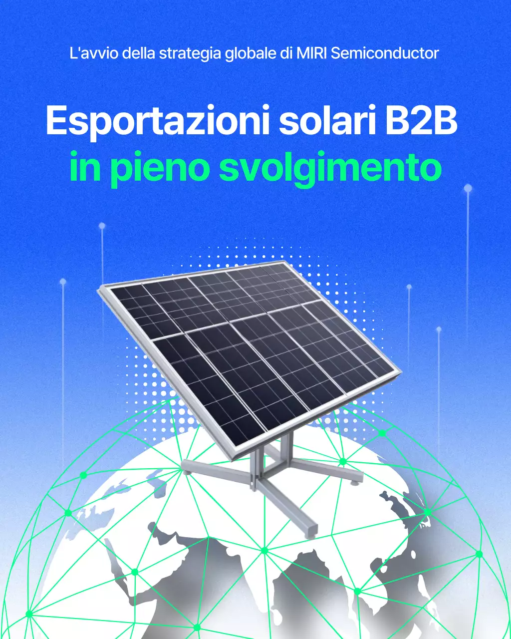 Pubblicità solare moderna blu