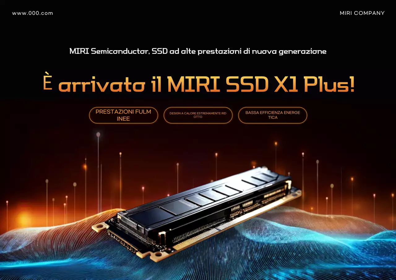 Pubblicità SSD moderna nera