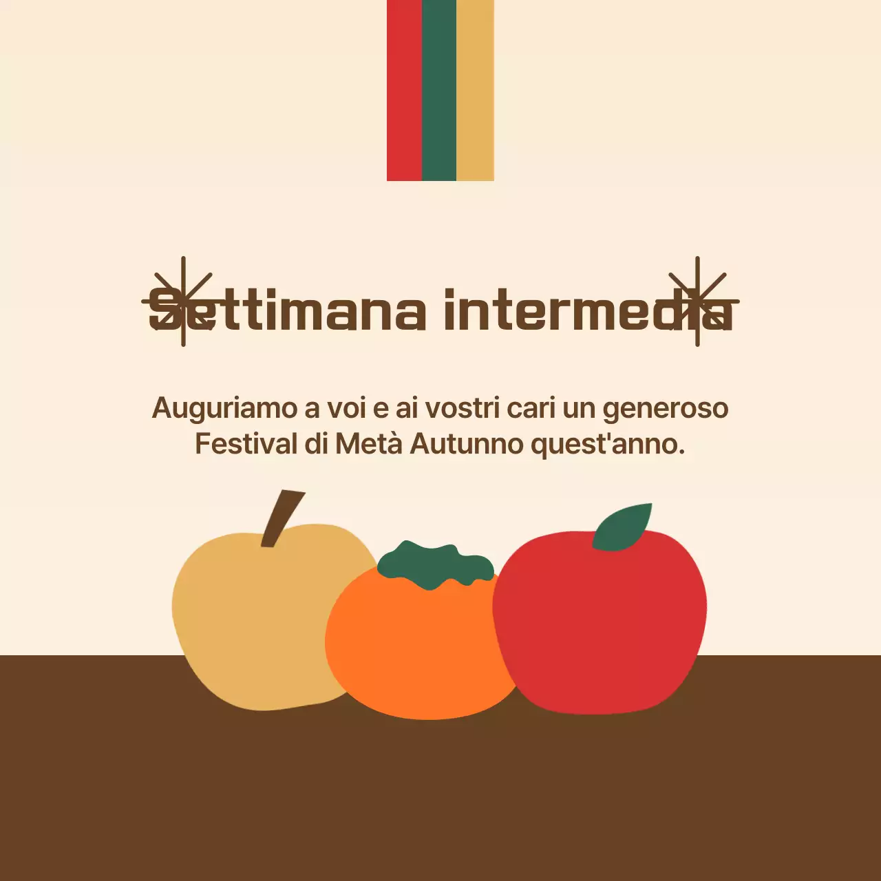 Saluti tradizionali Chuseok con frutta