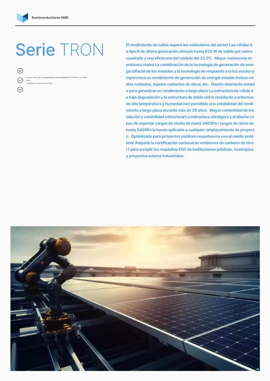 Anuncio solar moderno blanco