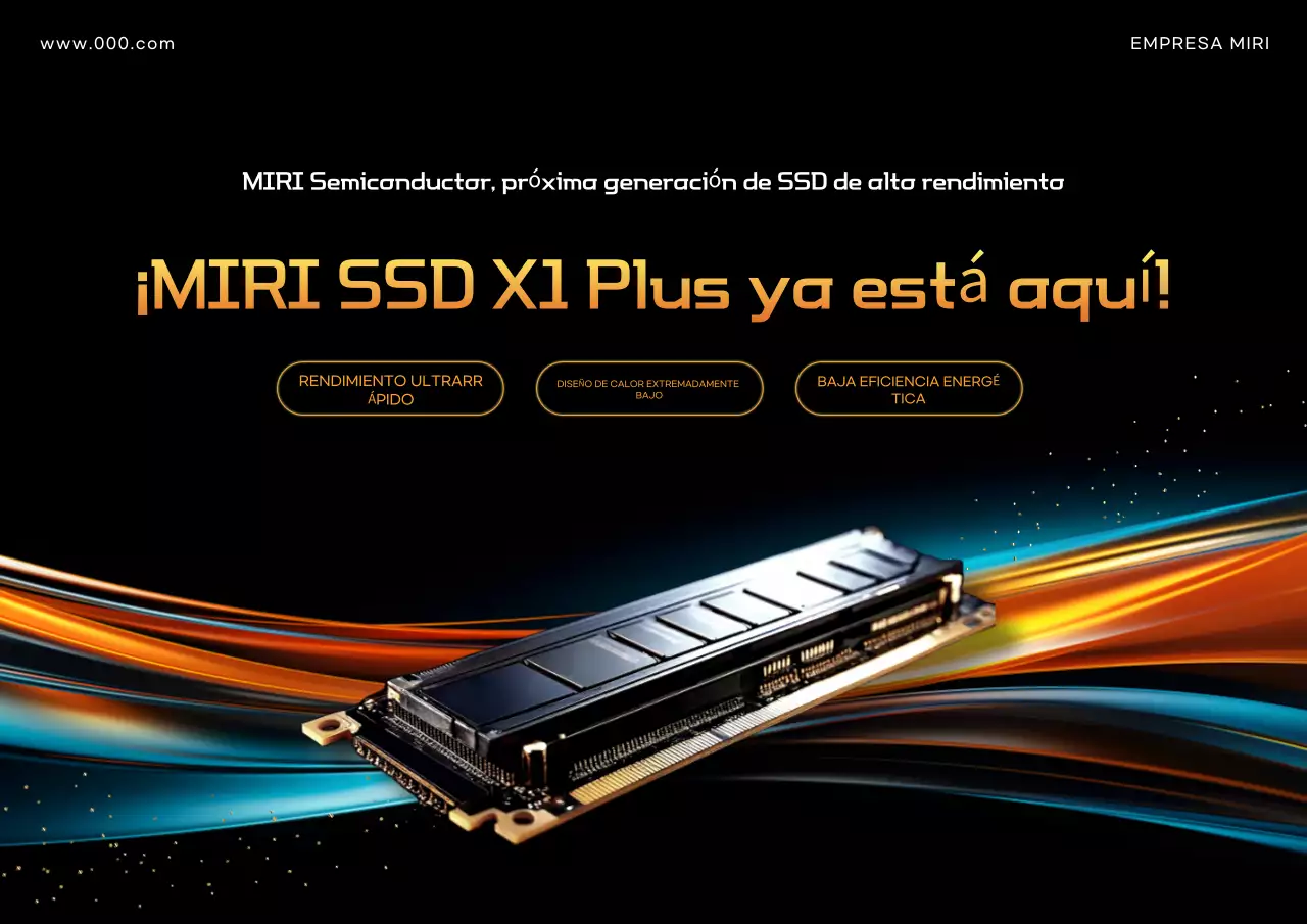 Anuncio de dispositivo de almacenamiento elegante de color negro