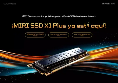 Anuncio de dispositivo de almacenamiento elegante de color negro