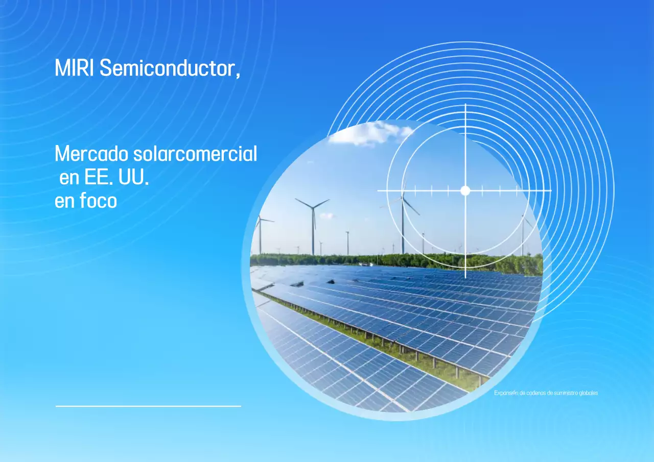 Anuncio de energía renovable moderna azul cielo