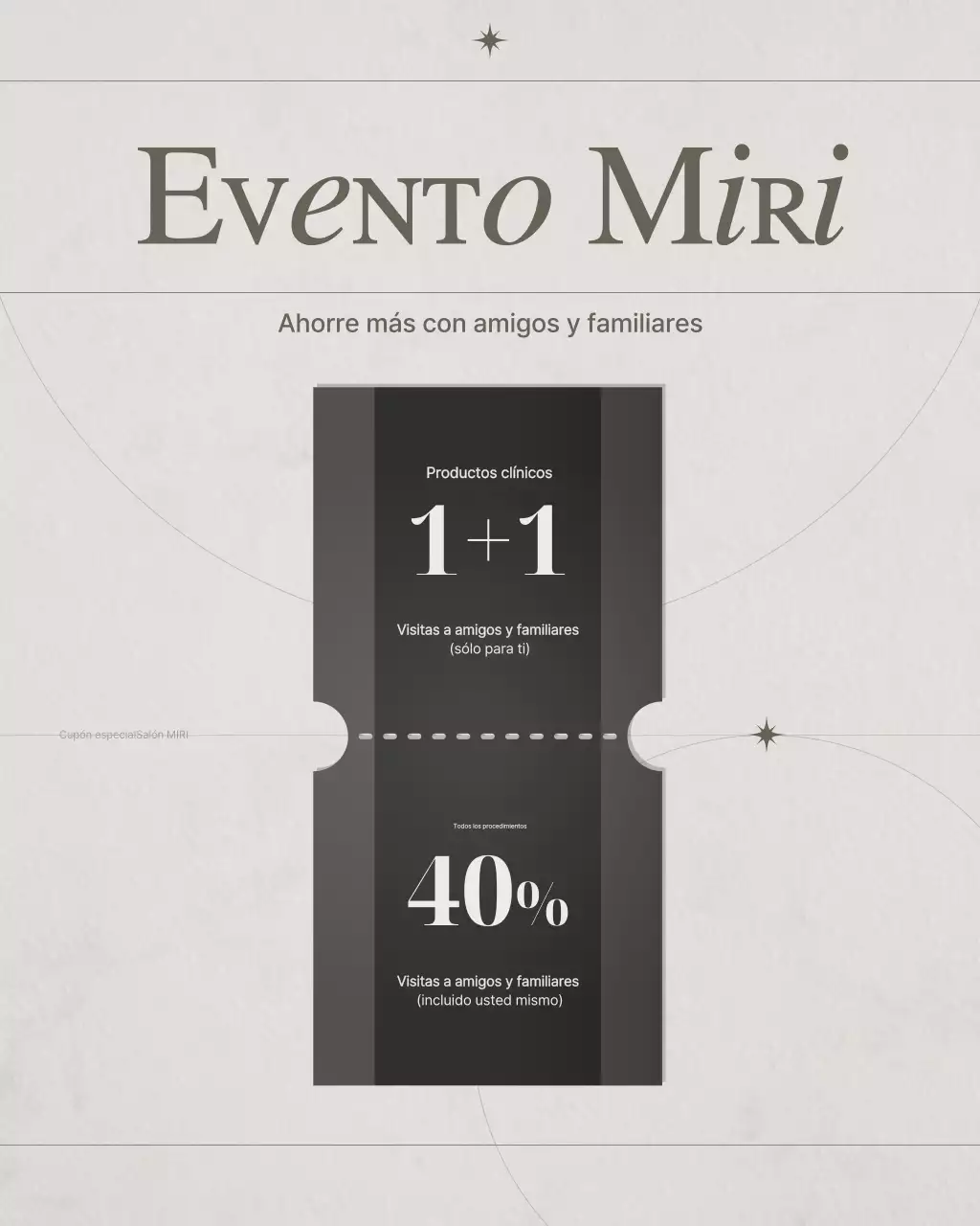 Promoción del blog de belleza moderna beige