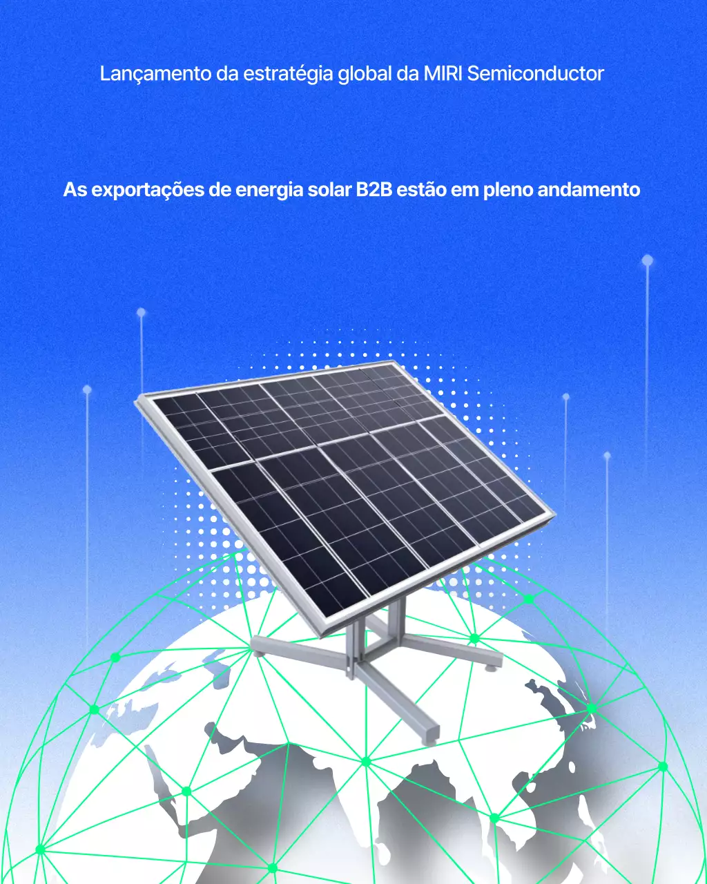Anúncio Solar Moderno Azul