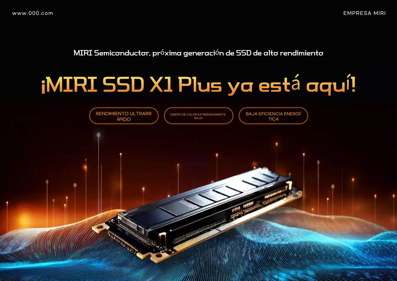 Anuncio de SSD moderno negro