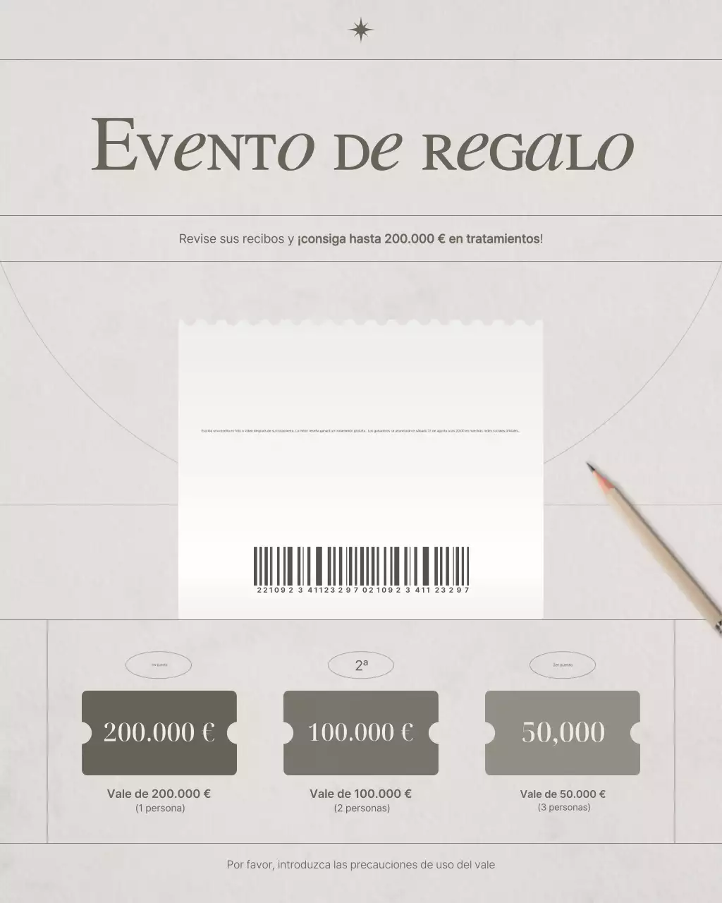 Promoción del blog de belleza moderna beige