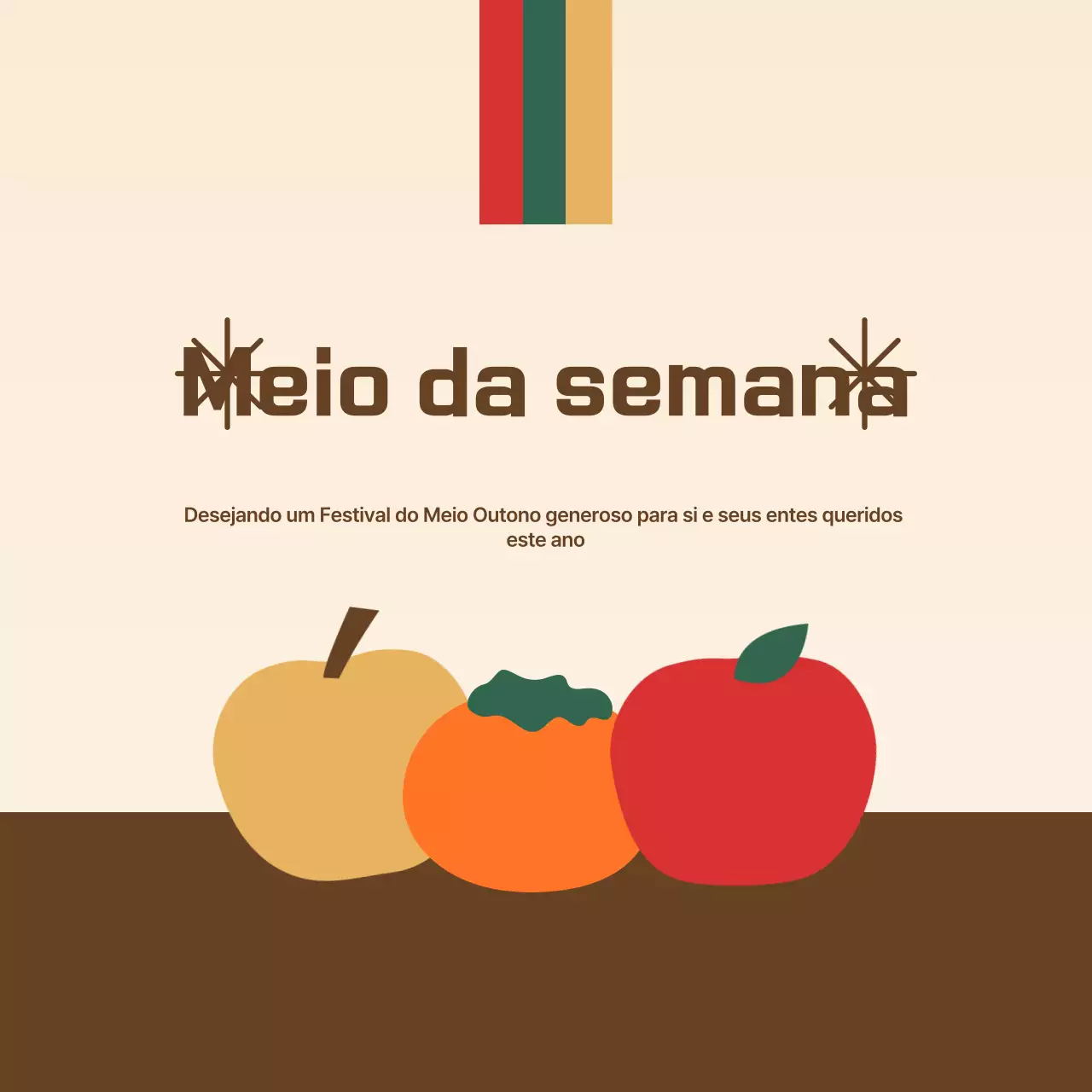 Saudações tradicionais de Chuseok com frutas