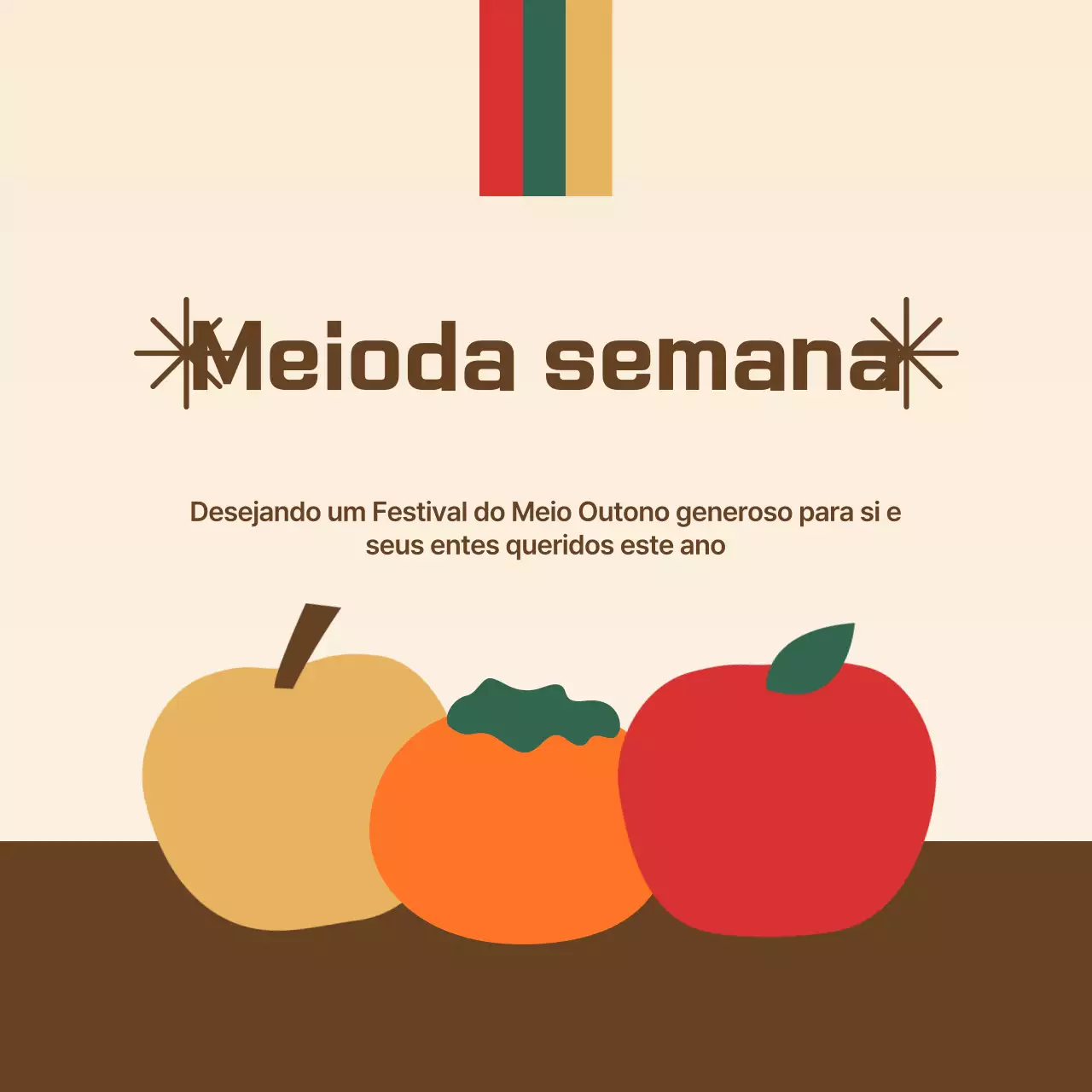 Saudações tradicionais de Chuseok com frutas