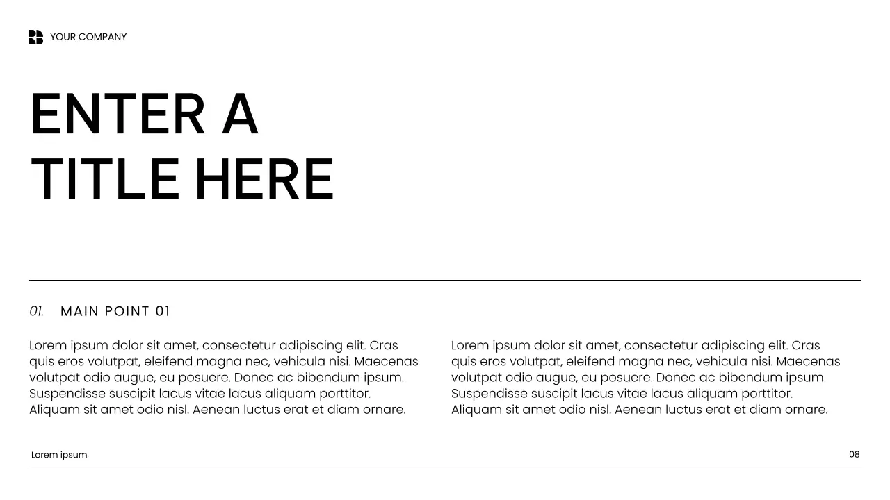 White Minimalist Marketing Presentation