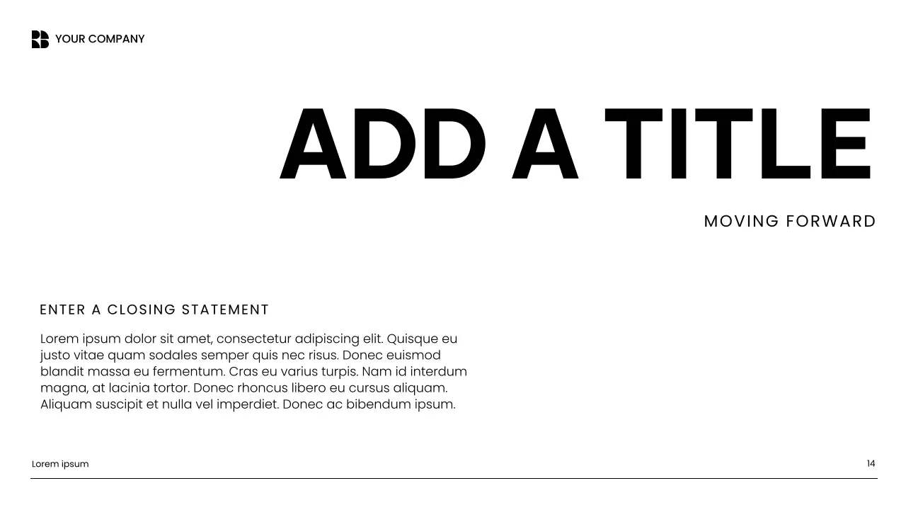 White Minimalist Marketing Presentation