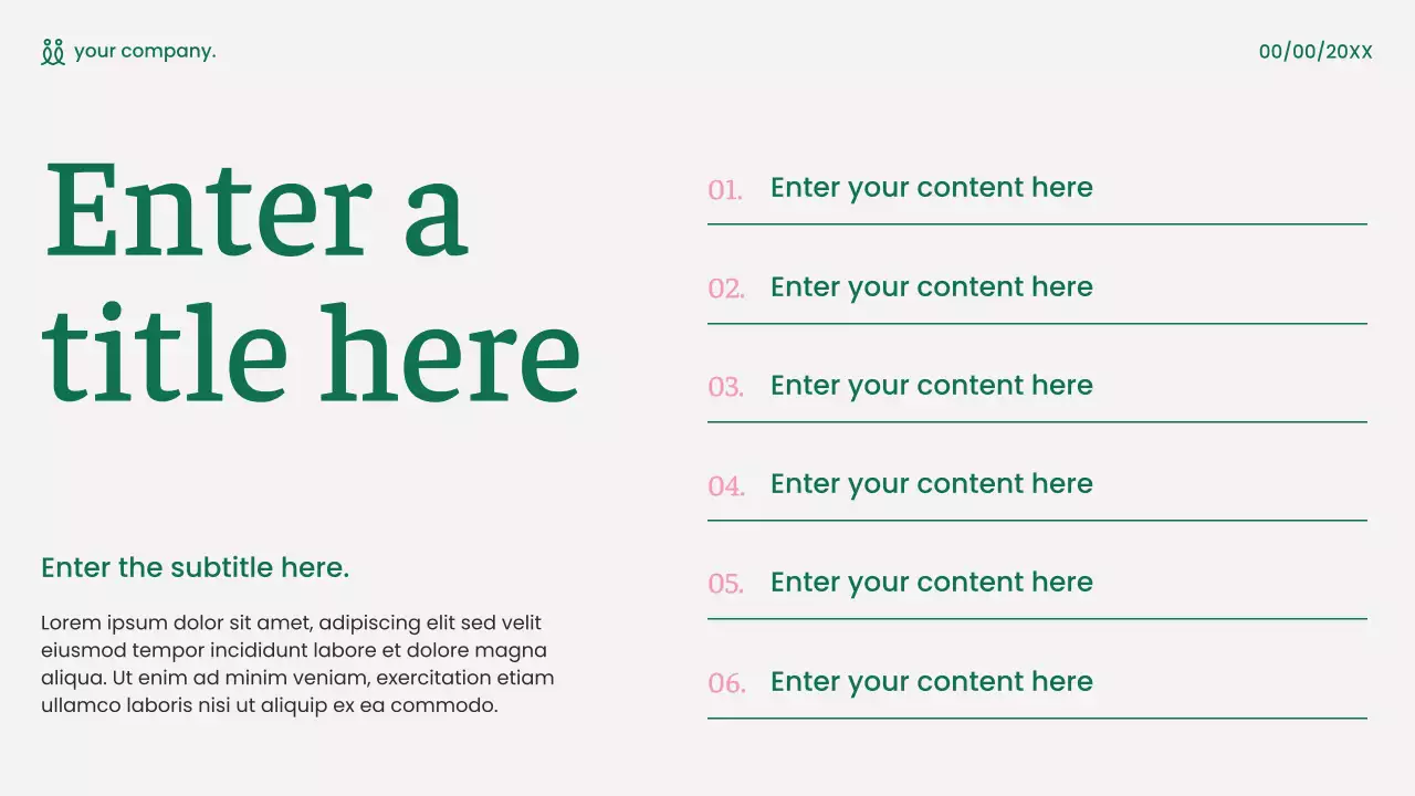 Green Minimalist Marketing Presentation