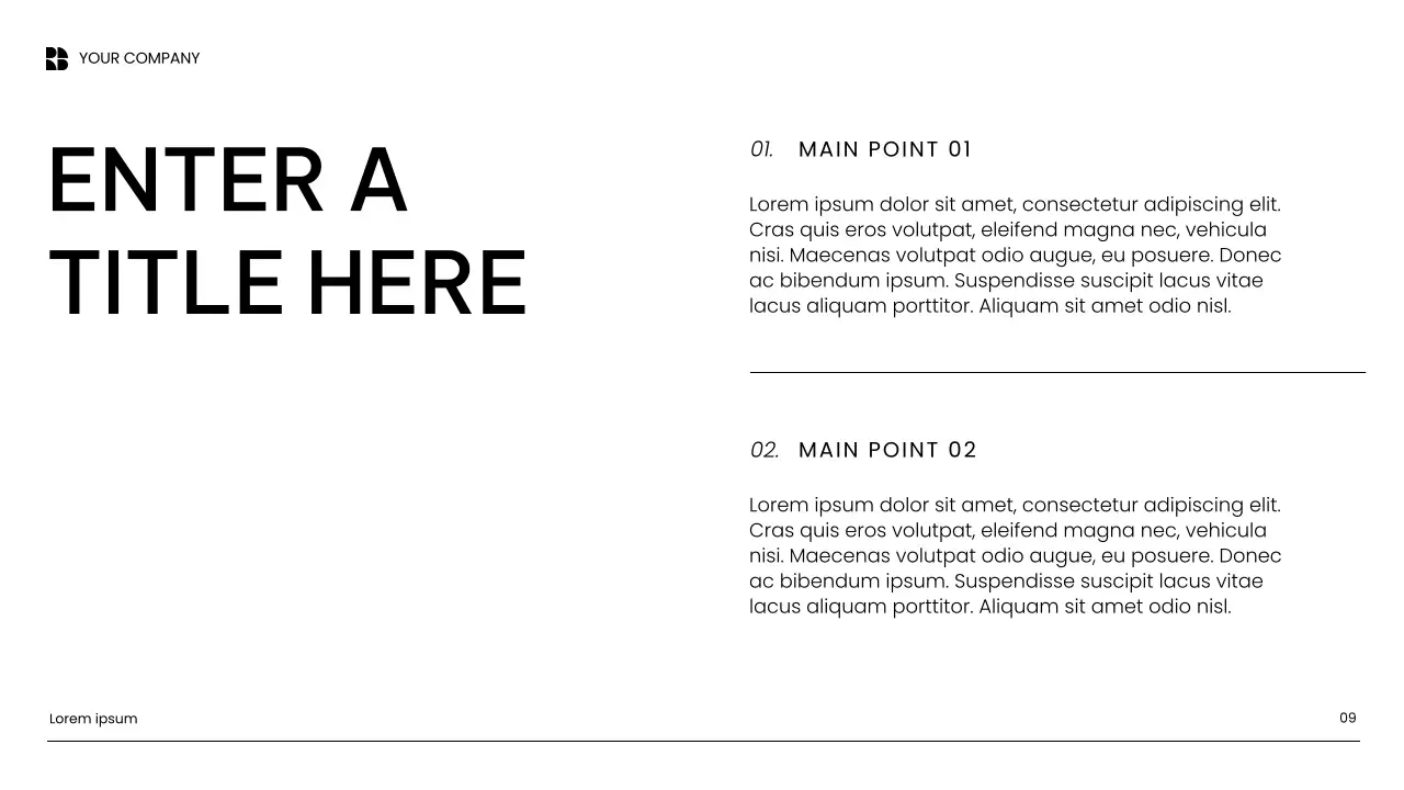 White Minimalist Marketing Presentation