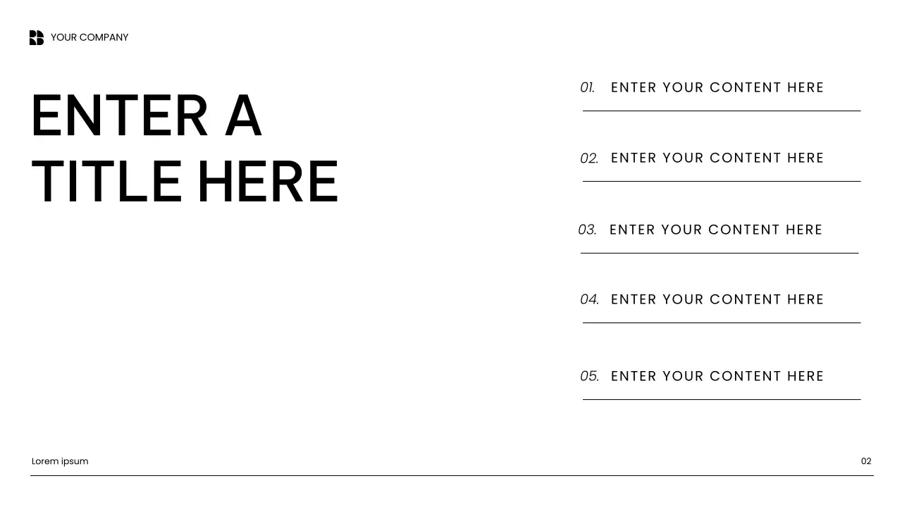 White Minimalist Marketing Presentation