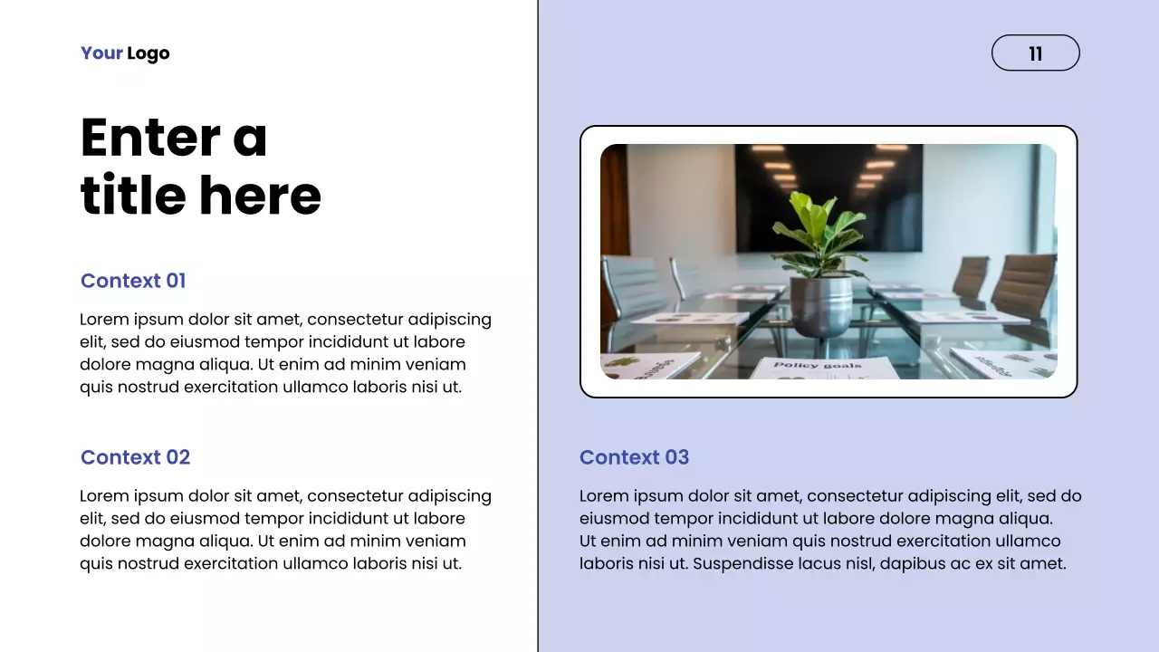 Blue Minimalist Report Presentation