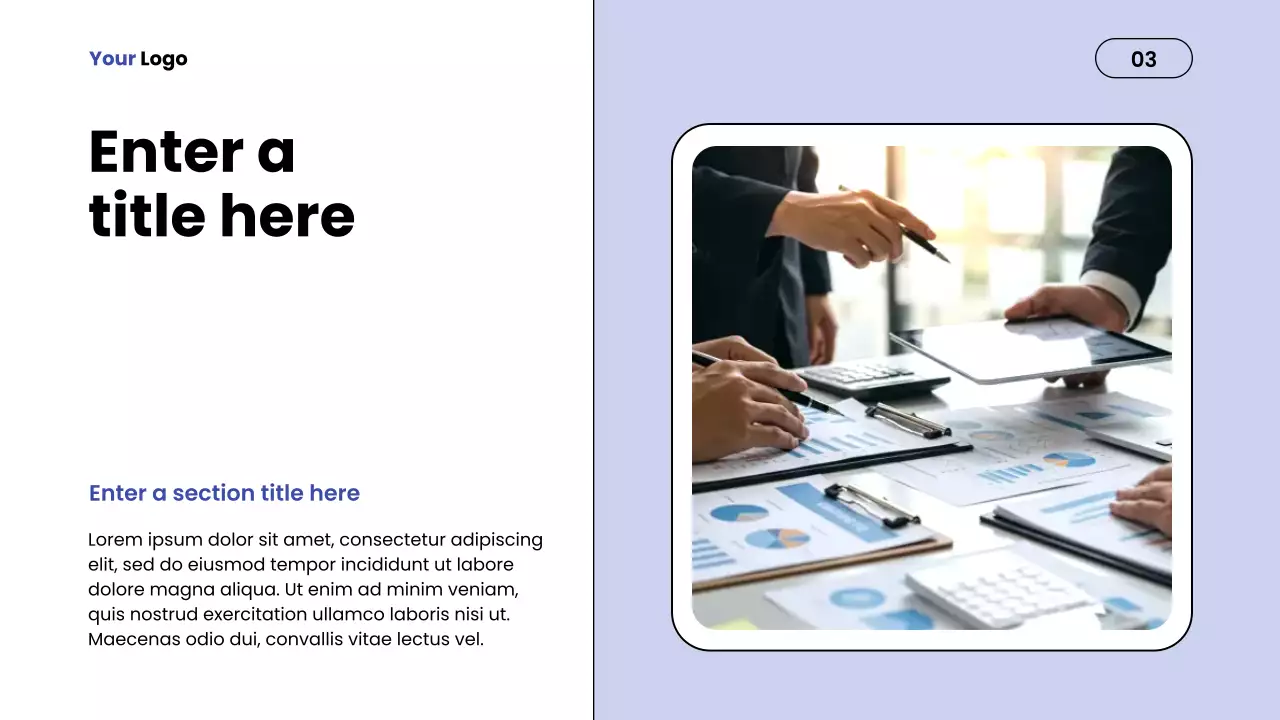 Blue Minimalist Report Presentation