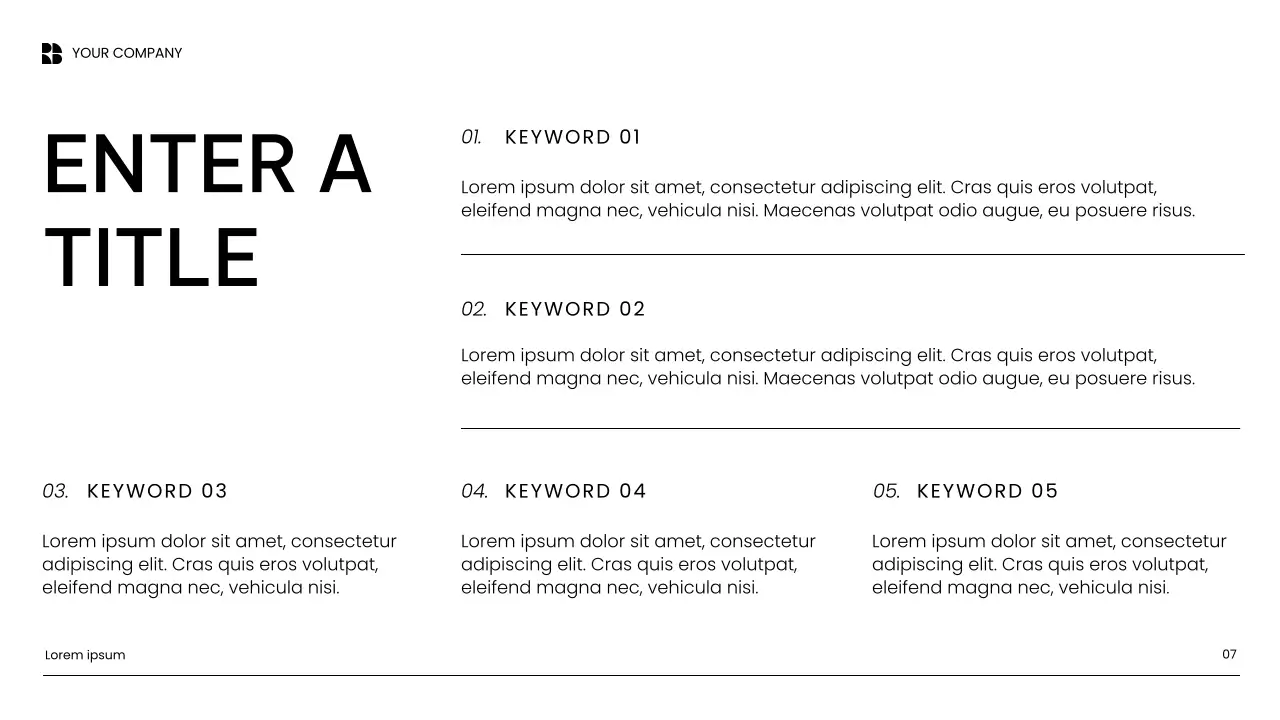 White Minimalist Marketing Presentation