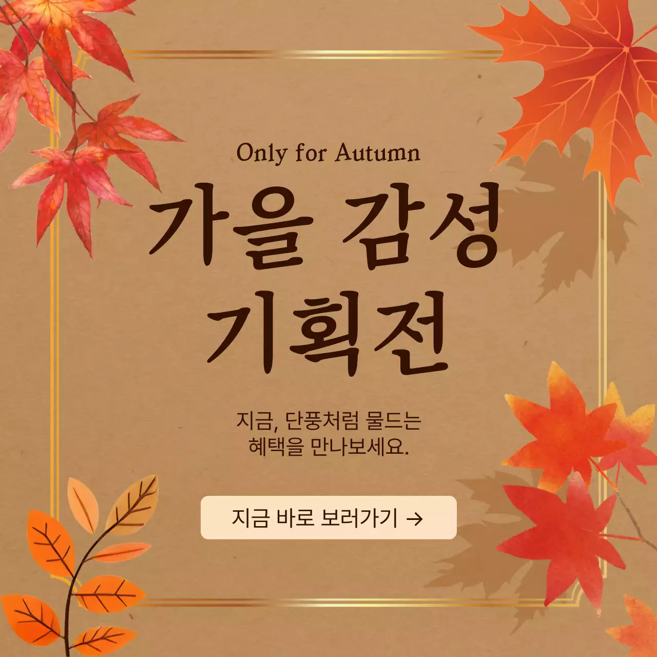 단풍이 흩날리는 감성 아트