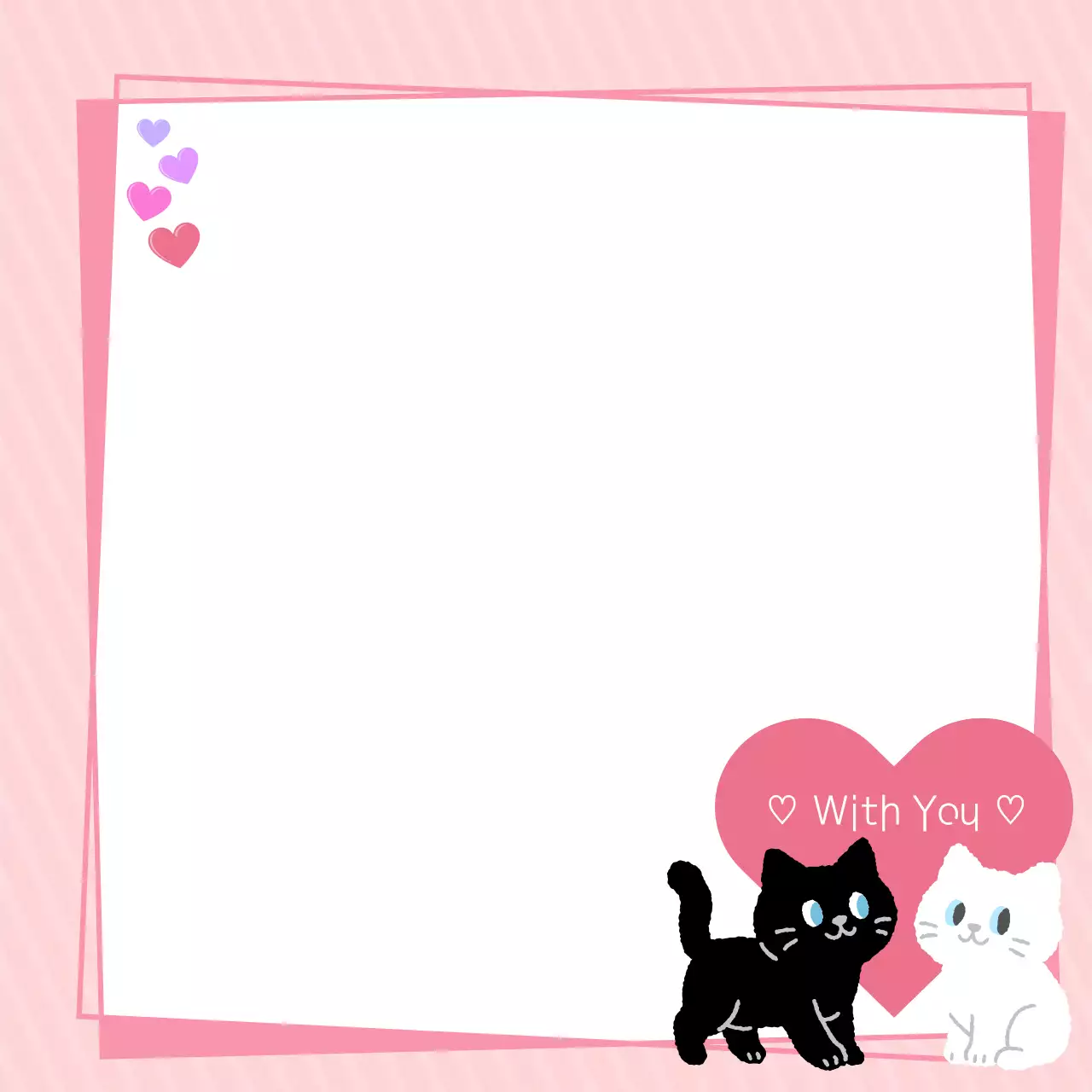 핑크 아기자기한 고양이