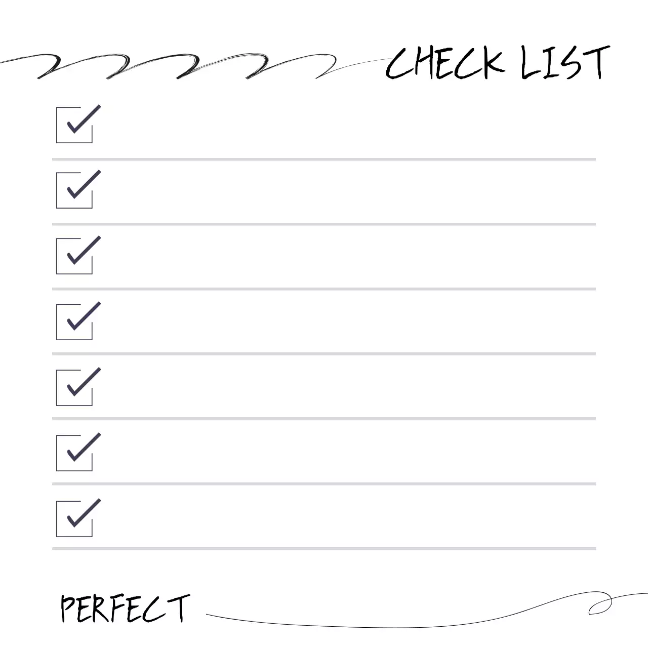 블랙 화이트 심플한 체크리스트