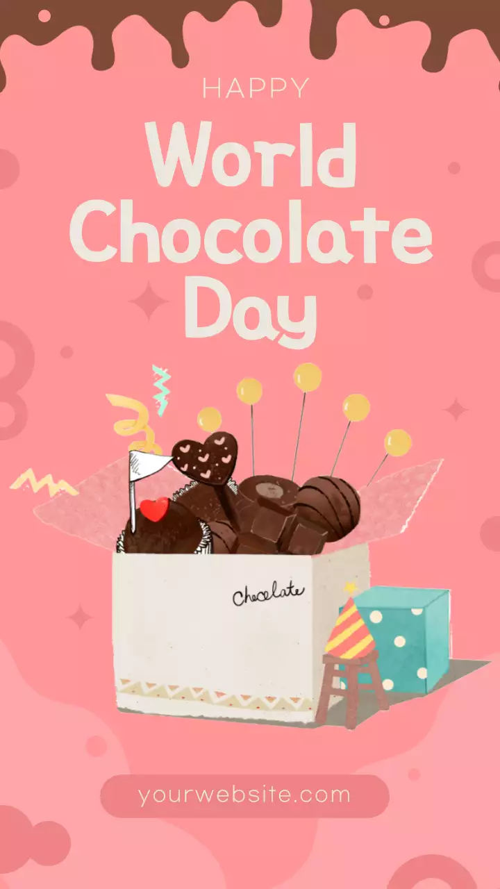 핑크 파스텔 판타지 초콜릿 데이 축하 행사