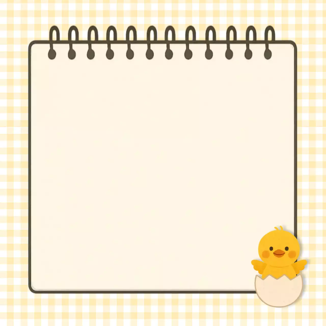 노란색의 귀여운 병아리