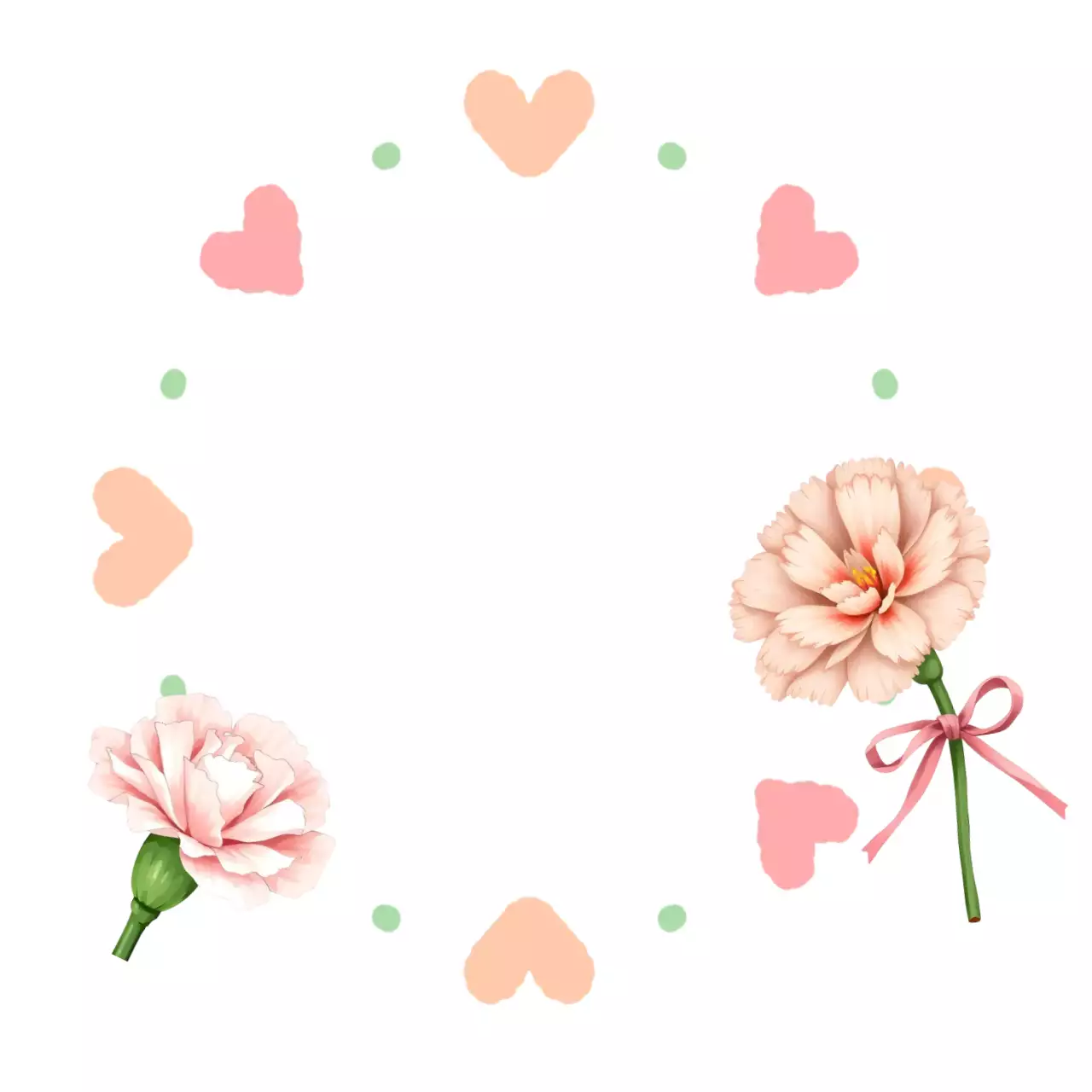 알록달록 귀여운 장식과 카네이션