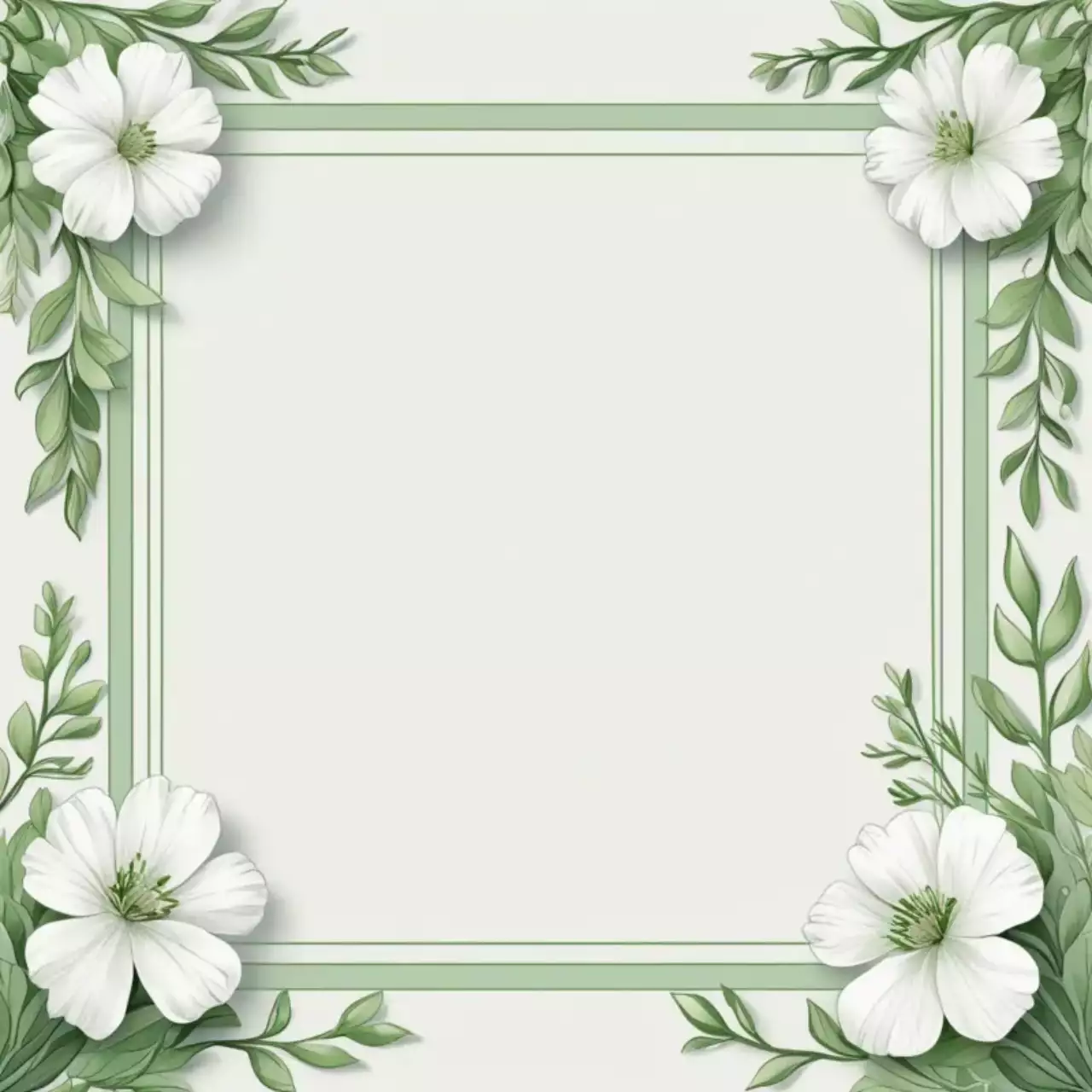 민트 심플 자연 포토프레임