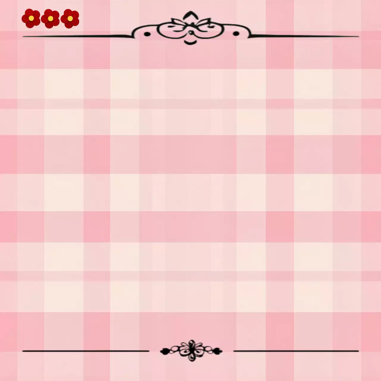 핑크 아기자기한 프레임