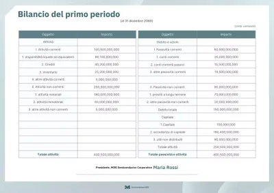 Rapporto di bilancio Gray Clean